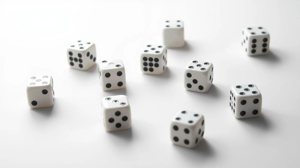 educational probability experiment with dice and cards for mathematics learning